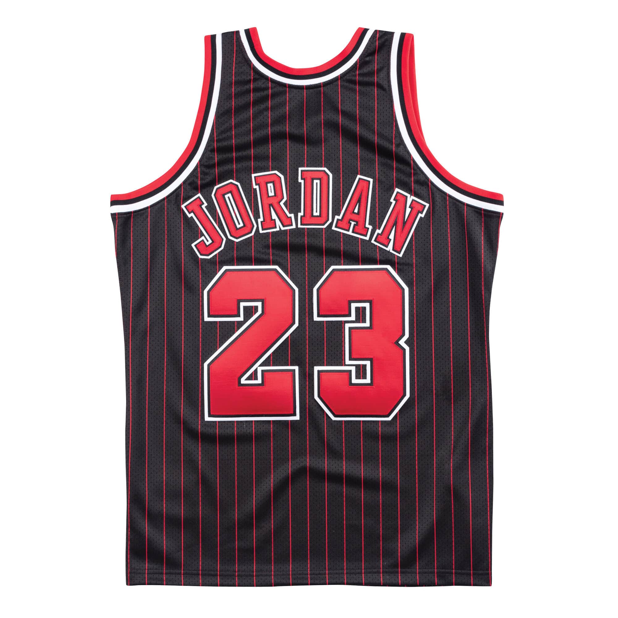 97 Black Pinstripe Jersey Mitchell Ness - Michael Jordan 1996