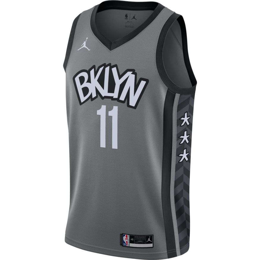 Nike NBA Kyrie Irving Brooklyn Nets Icon Edition Men's Jersey Grey  CW3658-015