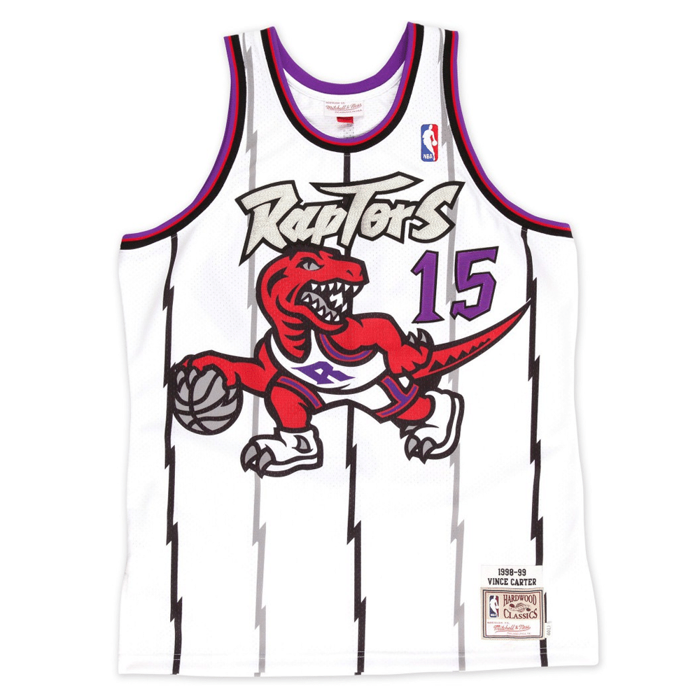 Mitchell & Ness NBA Swingman Toronto Raptors 1998-99 Vince Carter Men's  Jersey White SMJYGS18213-TRAWHIT98VCA