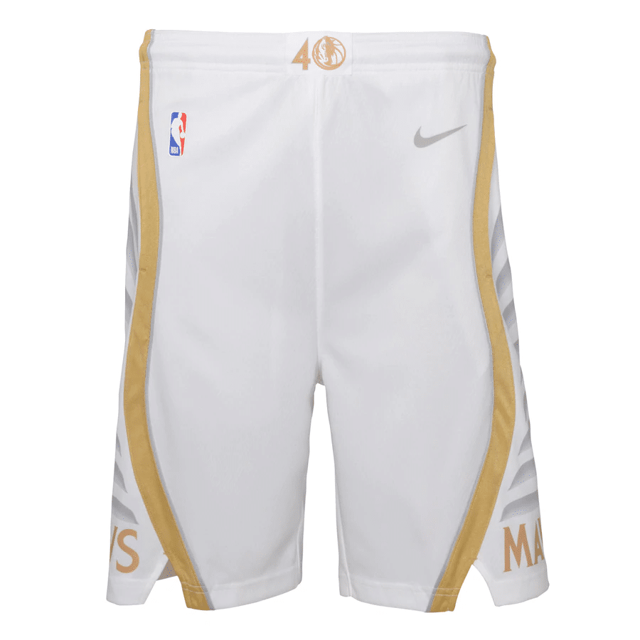 Nike Dallas Mavericks City Edition Mixtape Dri-FIT NBA Swingman Shorts  White - WHITE/CLOVER