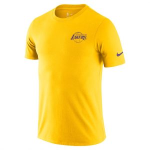 Nike Lakers NBA Labron James Men's T-shirt Yellow DR6380-728